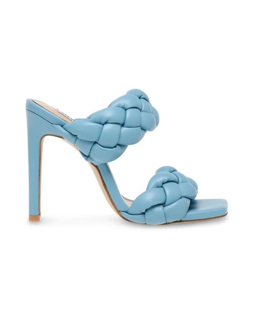Steve Madden Blue Heeled Mules