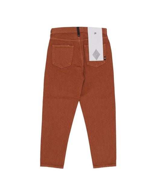 AMISH Brown Straight Trousers for men