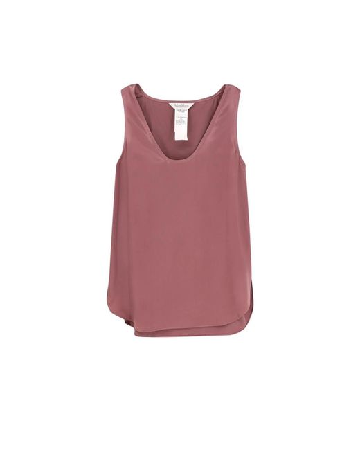 Max Mara Red Sleeveless Tops