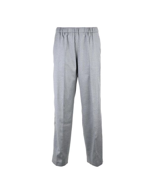 Fabiana Filippi Gray Straight Trousers