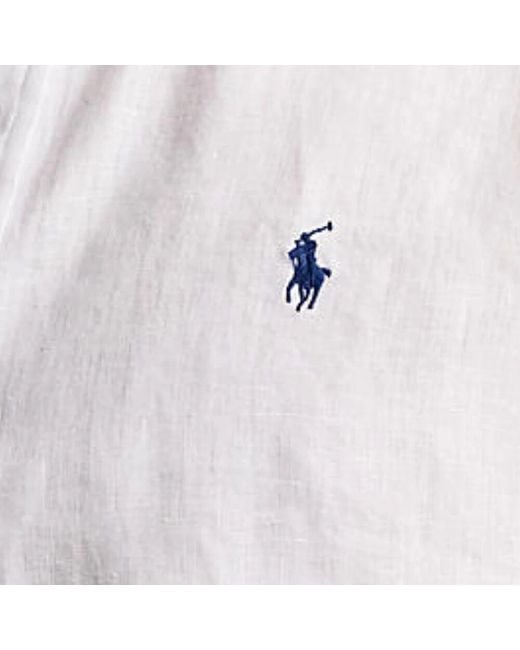 Short Sleeve Shirts Polo Ralph Lauren de hombre de color White