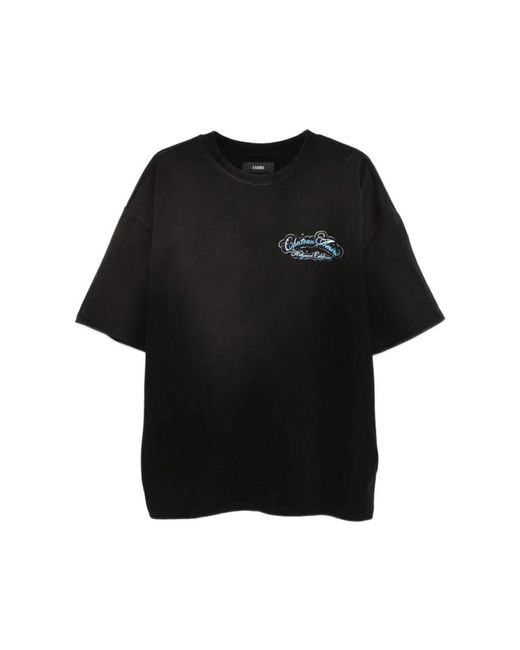 Amiri Tops ,Zwart ,Katoen T-Shirt Met Grafische Print En Ronde Hals in het Black voor heren