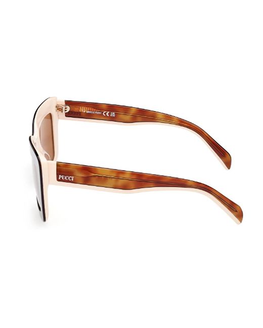 Emilio Pucci Brown Sunglasses