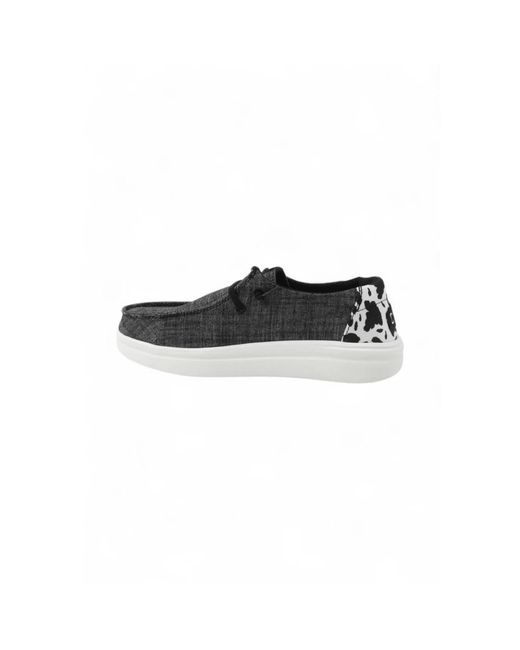 HeyDude Black Laced Shoes
