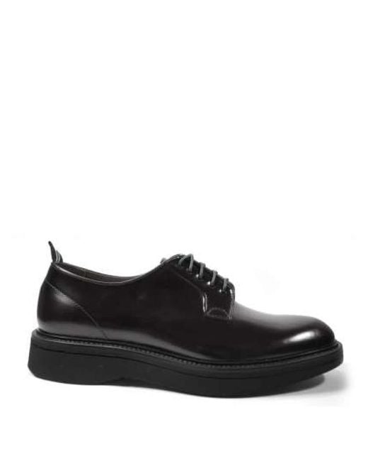 Green George Black Laced Shoes for men