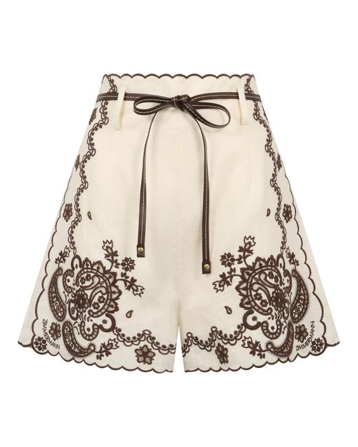 Zimmermann Women's Natural Short Shorts