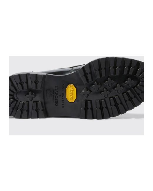 Scarosso Handgefertigte schwarze Lederslipper in Black für Herren