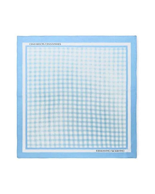 Ermanno Scervino Blue Pocket Scarves