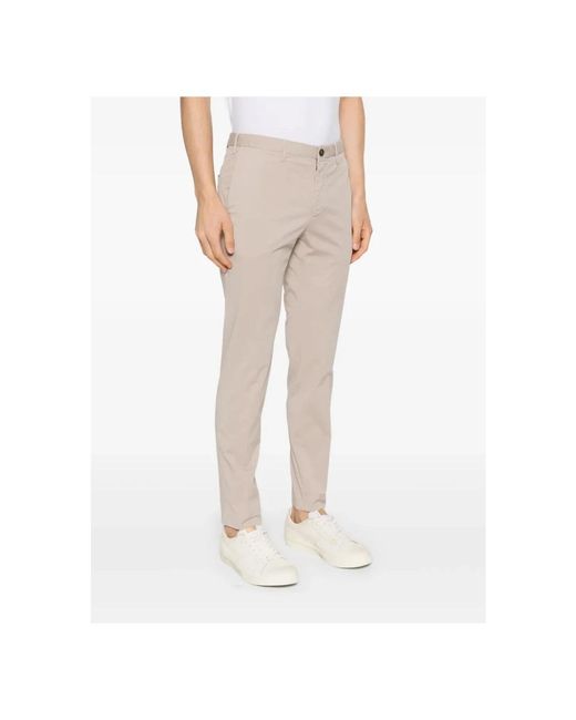 Incotex Broeken ,Grijs Broek Met Verborgen Sluiting in het Natural voor heren