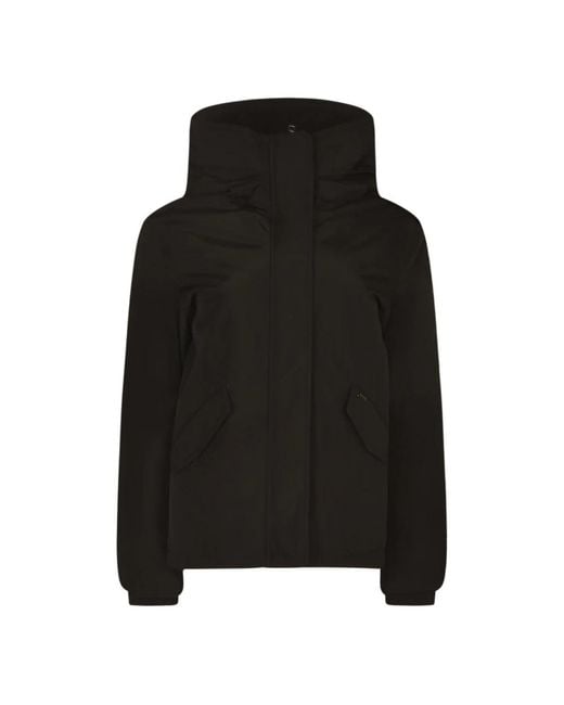 Woolrich Black Winter Jackets
