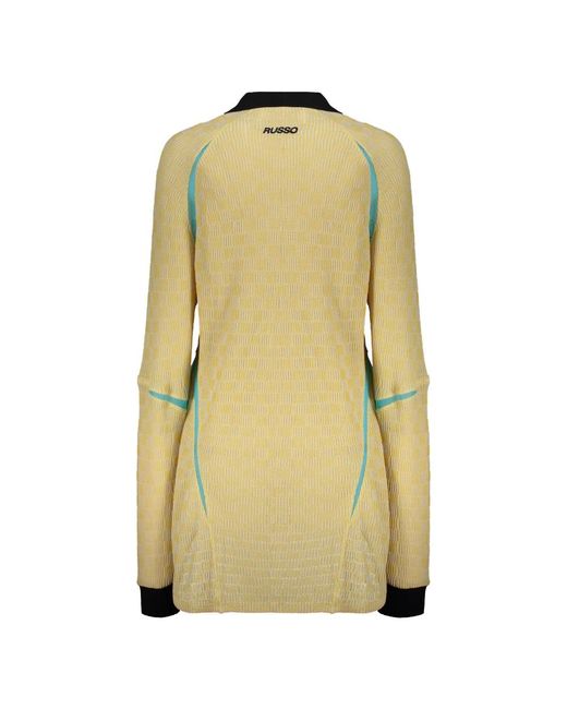 PAOLINA RUSSO Yellow V-Neck Knitwear