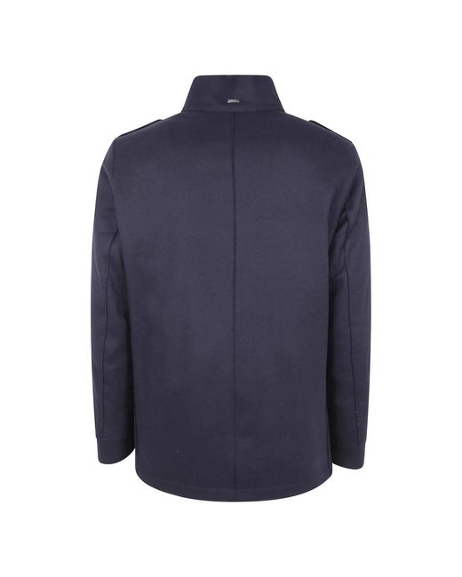 Herno Korte Militaire Peacoat in het Blue voor heren