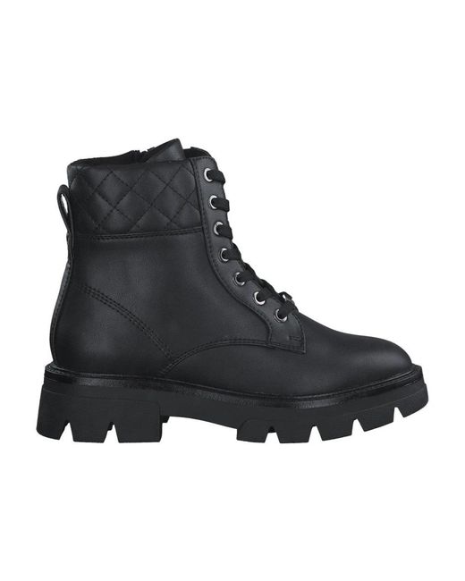 S.oliver Black Lace-Up Boots