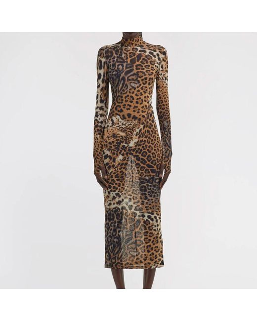 Midi Dresses Roberto Cavalli de color Brown