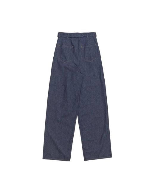 Dries Van Noten Blue Wide Trousers for men