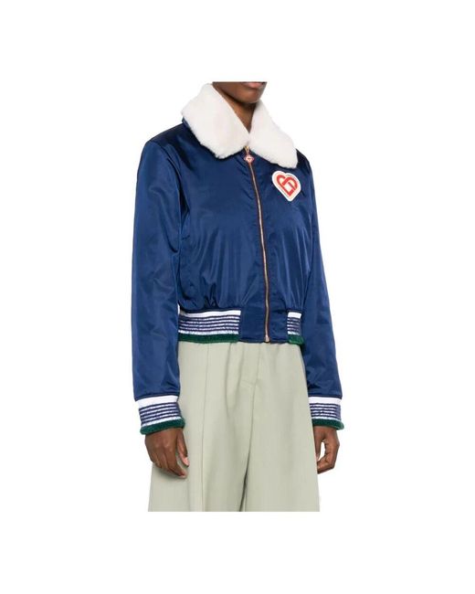 Giacca blu con logo patch di Casablanca in Blue