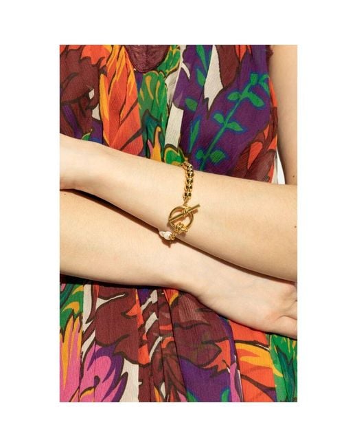 Kate Spade Metallic Messingarmband Mit Perlen