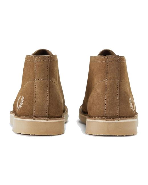 Fred Perry Brown Lace-Up Boots for men