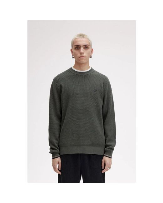 Fred Perry Green Round-Neck Knitwear for men