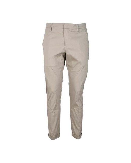 Dondup Gray Slim-Fit Trousers for men