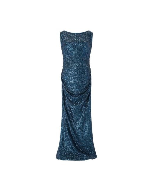 Chiara Boni Blue Pailletten Abendkleid Nima