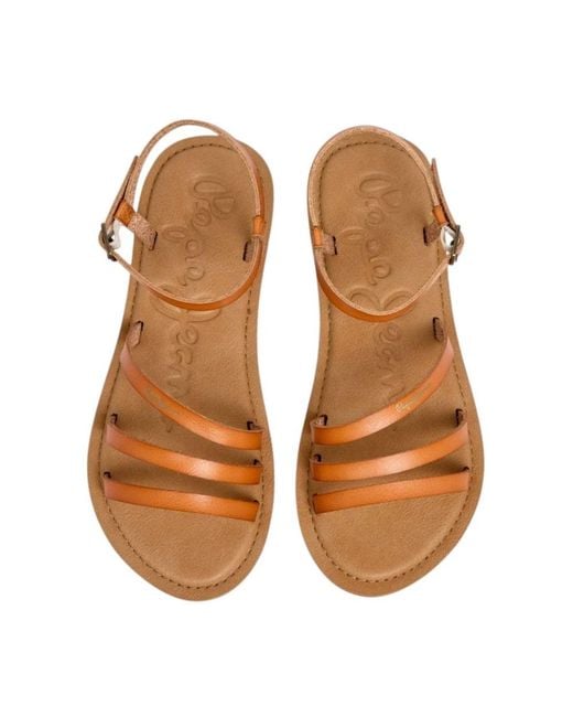 Pepe Jeans Brown Flat Sandals