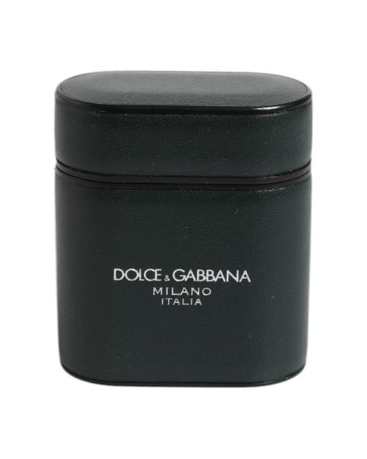Dolce & Gabbana Leder Airpods Hülle in Black für Herren