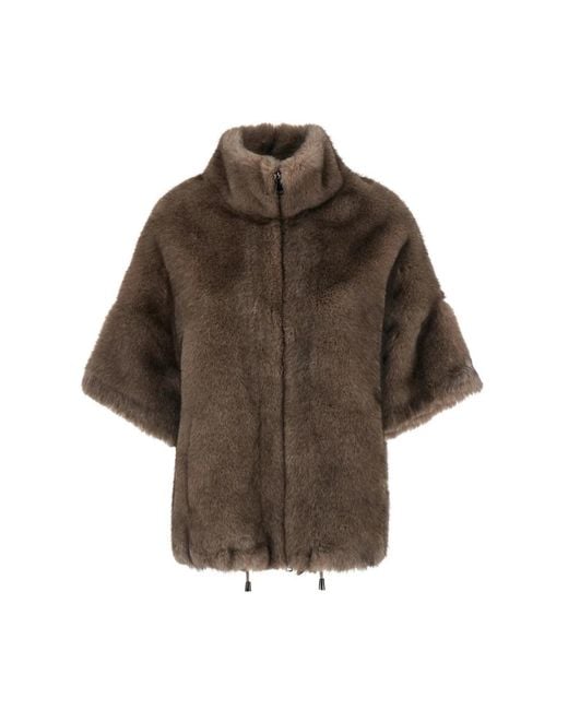 VALENTINI 1972 Korte Shearling Jas in het Brown