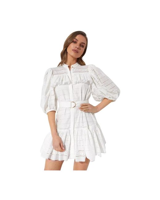 Acler White Short Dresses
