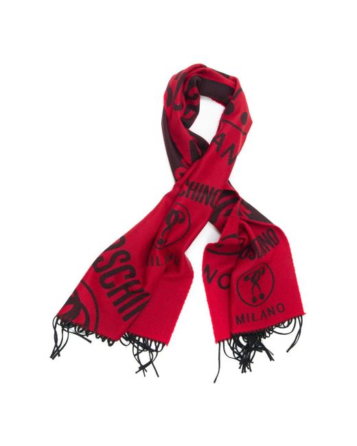 Moschino Red Winter Scarves for men