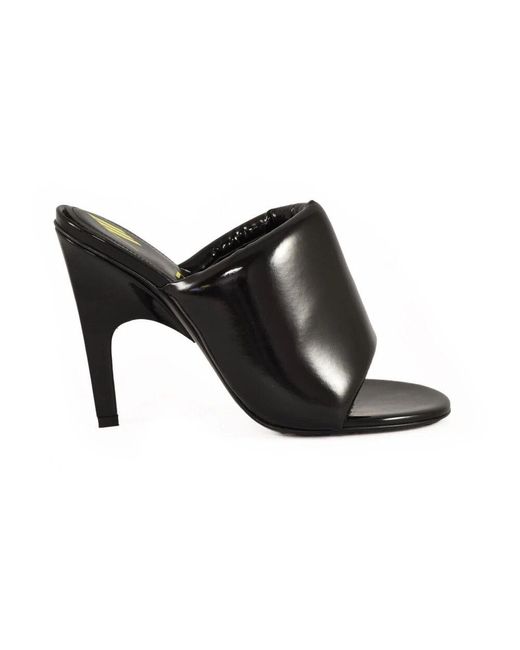The Attico Black Heeled Mules
