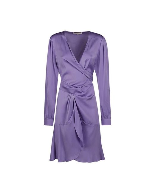 Silk95five Purple Wrap Kleider