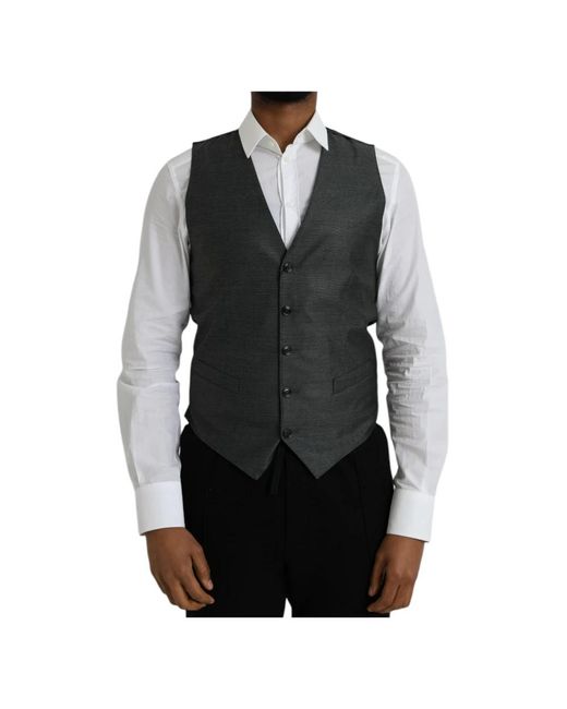 Suit Vests di Dolce & Gabbana in Black da Uomo