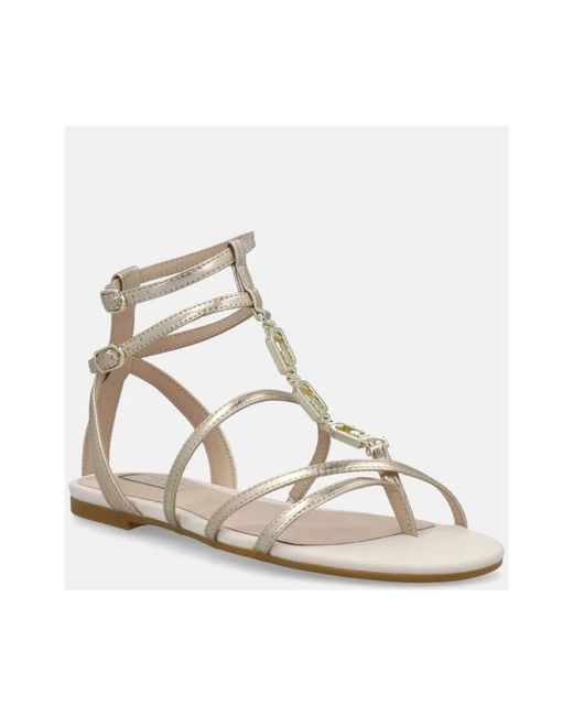 Liu Jo Metallic Flat Sandals