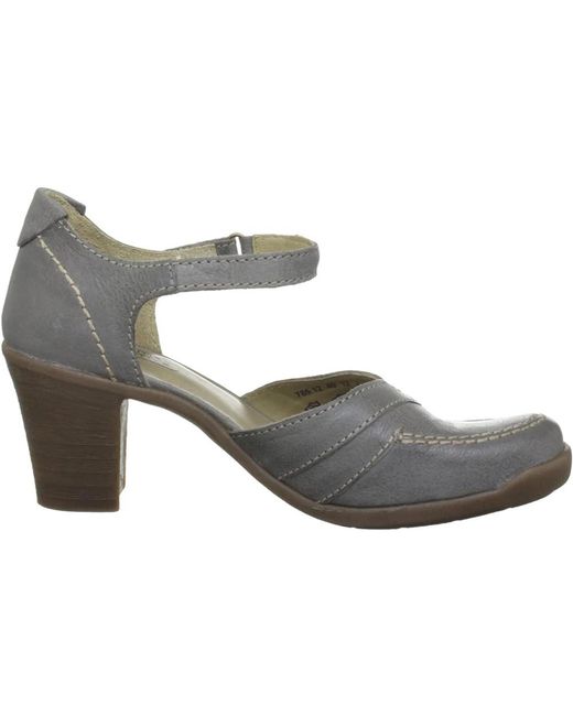 Camel Active Schoenen ,Grijs ,Leer Comfortabele Damesschoen Met Verstelbare Bandjes in het Gray