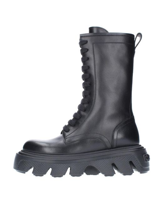 Casadei Black Lace-Up Boots
