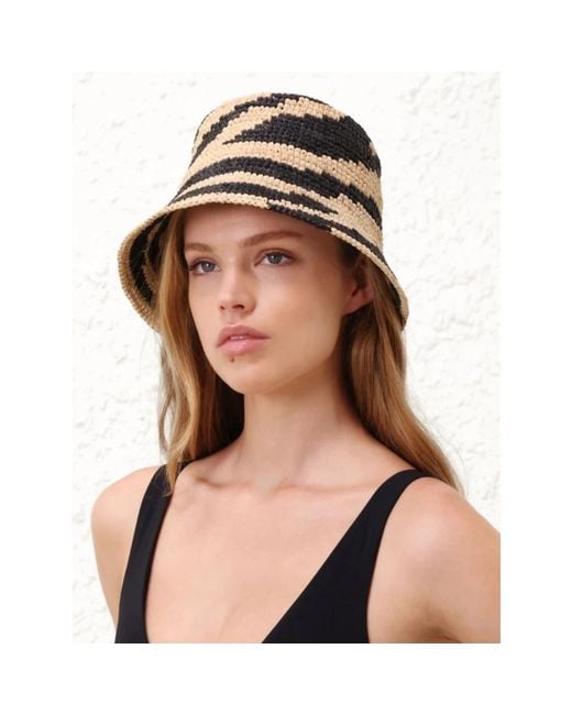 Zimmermann Multicolor Raffia Bucket Hat