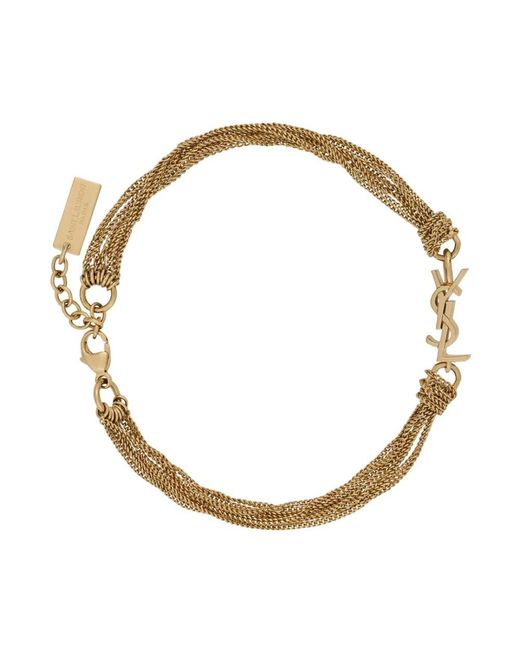 Bracelets Saint Laurent de color Metallic