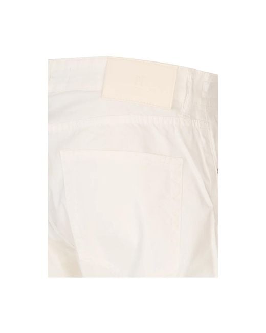 PT Torino White Slim-Fit Trousers for men