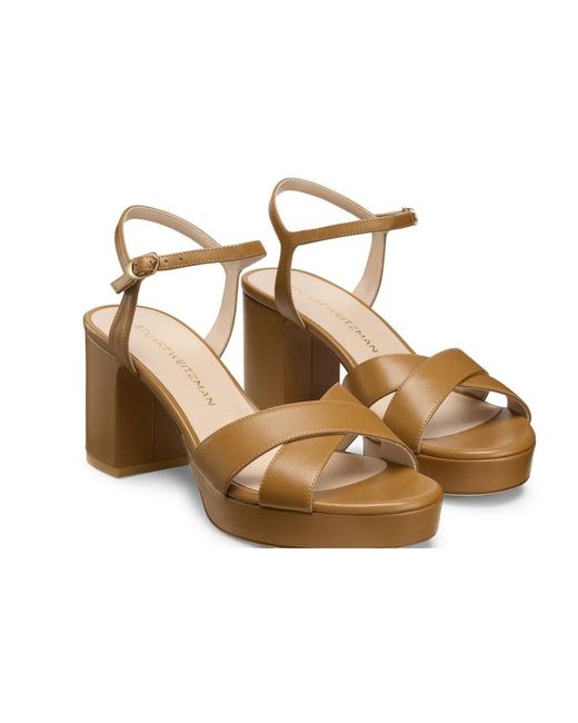 Stuart Weitzman Metallic High Heel Sandals