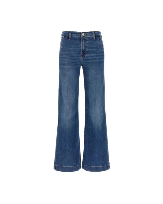 7 For All Mankind Boot-Cut Jeans in het Blue