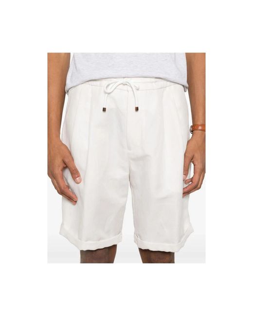 Brunello Cucinelli White Casual Shorts for men