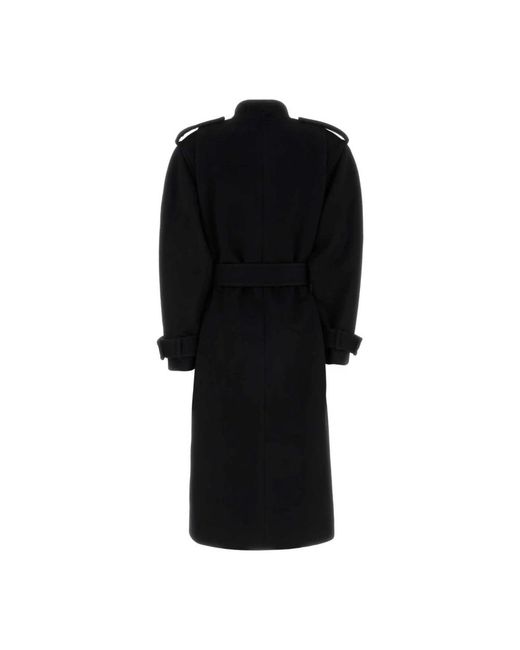Chloé Double-Breasted Wool Coat in het Black