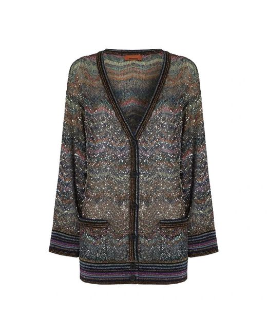 Missoni Truien & Vesten ,Veelkleurig ,Polyester Caperdoni Cardigan in het Gray