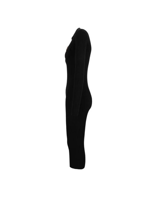 Elisabetta Franchi Black Knitted Dresses