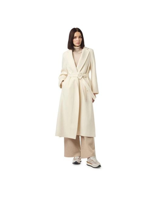 Eleventy White Belted Coats