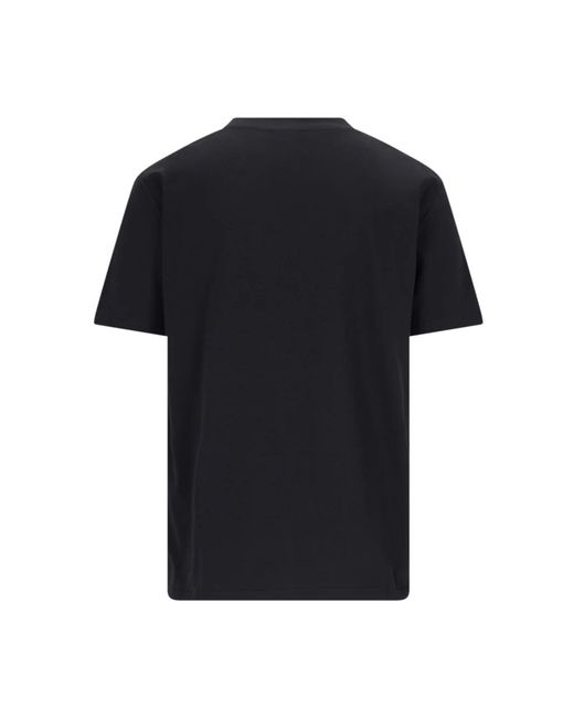 Balmain Schwarzes baumwoll-jersey-logo-print-t-shirt,schwarzes logo t-shirt und polo,vintage t-shirt mit palmenprint in Black für Herren
