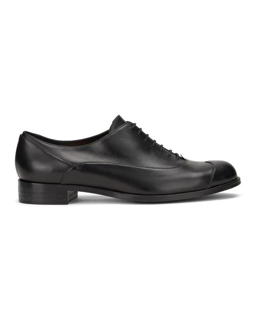 Moschino Black Elegante Lederschuhe