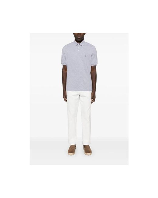 Brunello Cucinelli Gray Polo Shirts for men