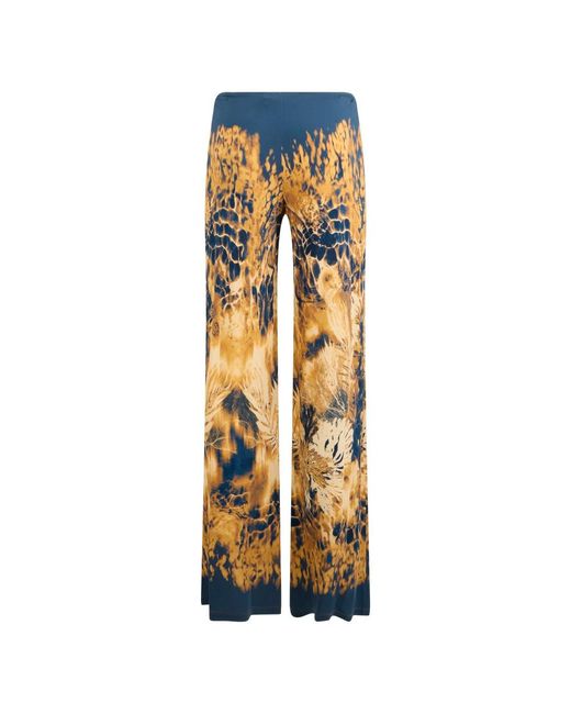 Alberta Ferretti Metallic Wide Trousers